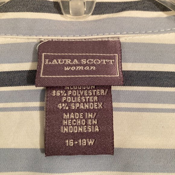 NWOT Vintage Laura Scott 3/4 Sleeve Blouse Top Size 16W-18W - Picture 5 of 8